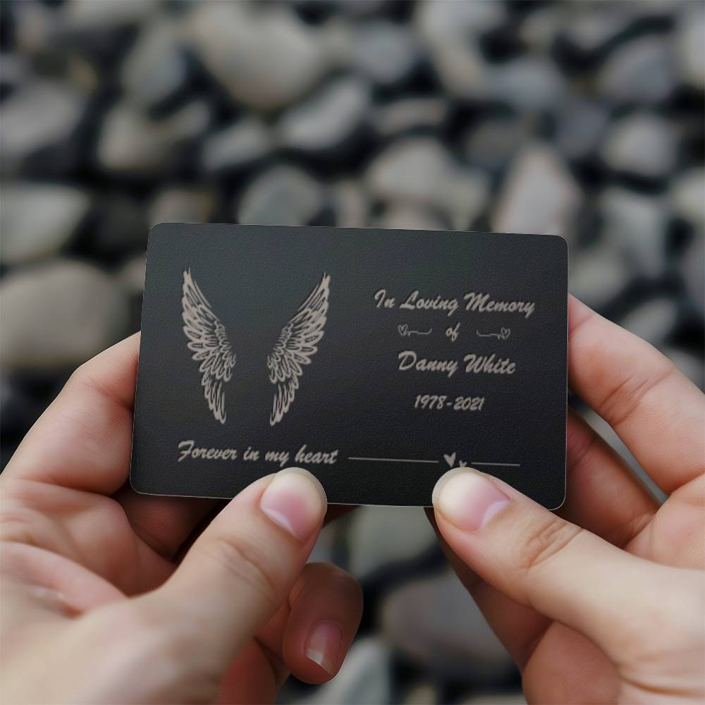 Forever Wings Custom Engraved Wallet Card