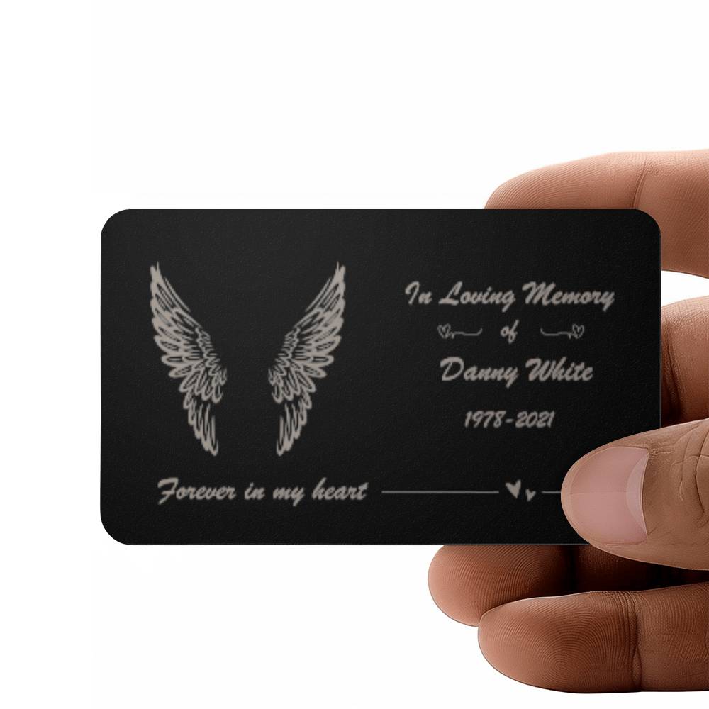 Forever Wings Custom Engraved Wallet Card