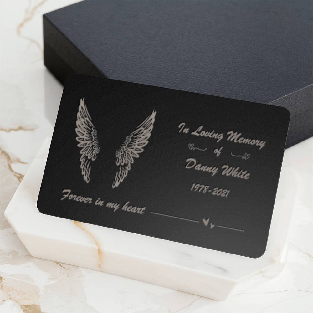 Forever Wings Custom Engraved Wallet Card