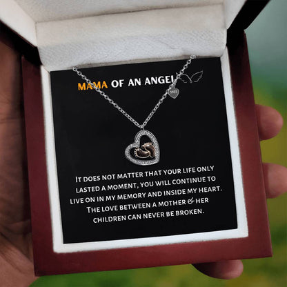 Mama of an Angel Baby Feet Necklace