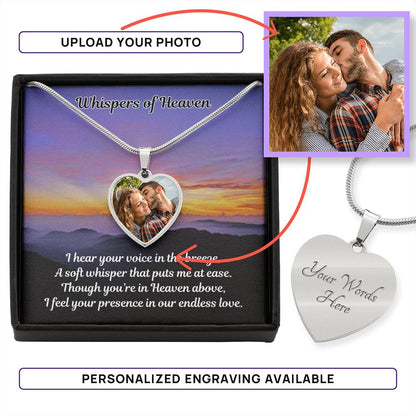 Endless Love Custom Photo Heart Memorial Necklace