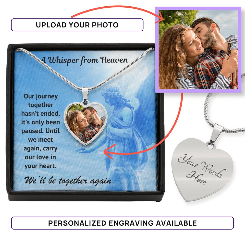 Carry Our Love Custom Photo Heart Memorial Necklace