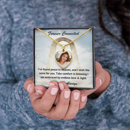 Take Comfort Custom Photo Heart Memorial Necklace