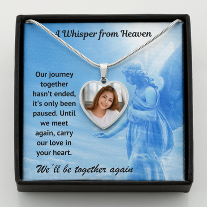 Carry Our Love Custom Photo Heart Memorial Necklace