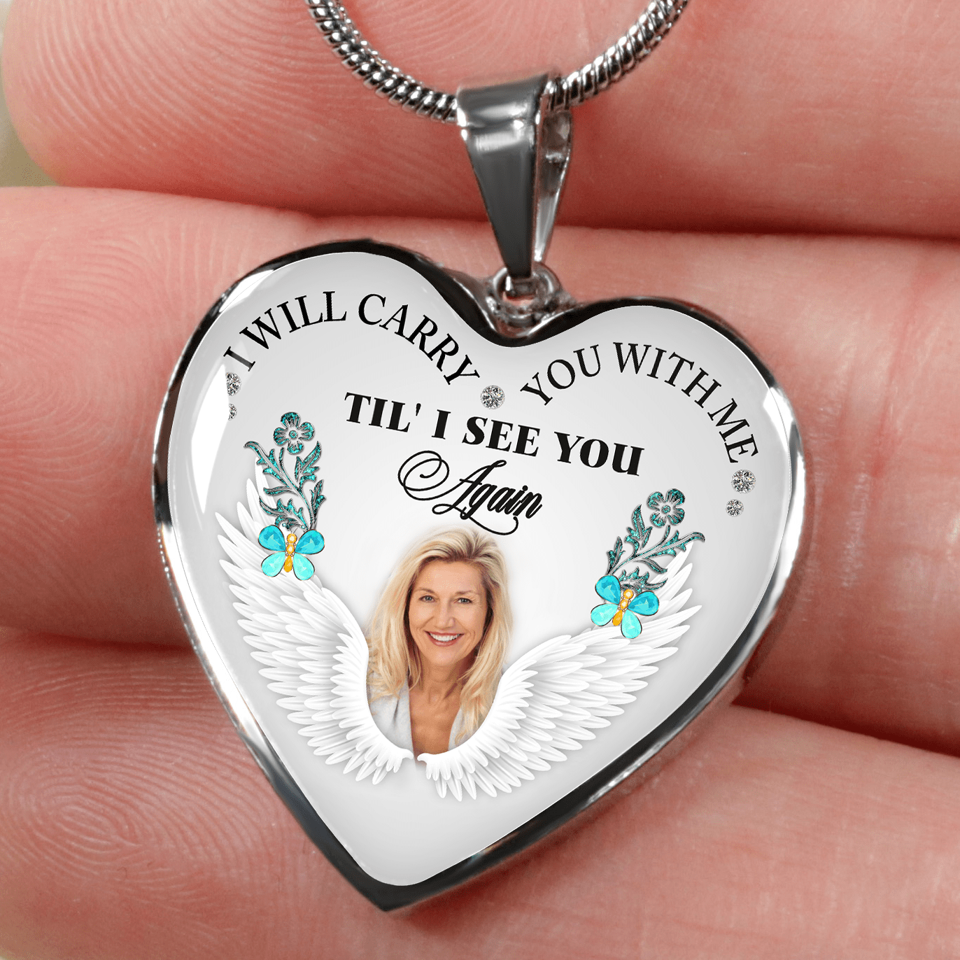 Carry You With Me Photo Memorial Necklace
