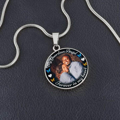 Guardian Angel Circle Memorial Necklace