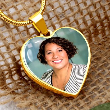 Photo Memorial Necklace with Message Card
