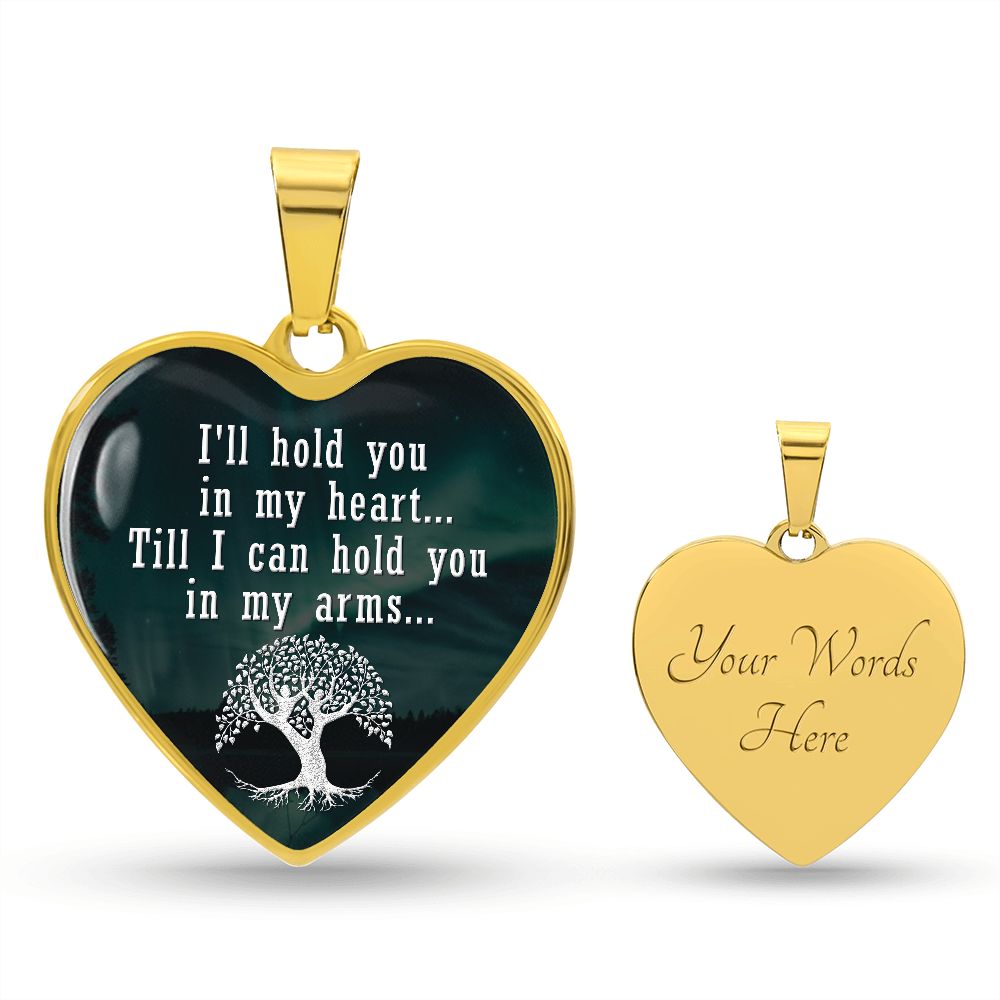 Hold You In My Arms Engravable Heart Necklace