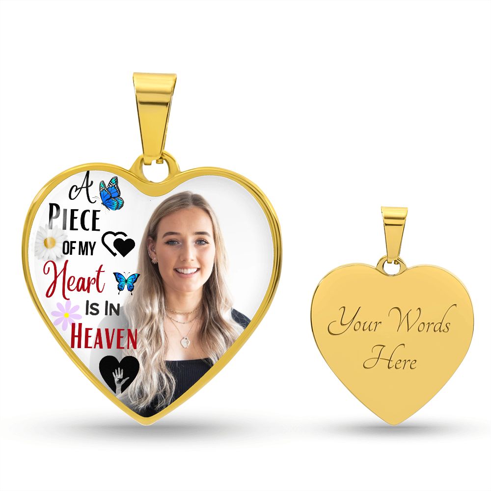 Piece of My Heart Photo Memorial Necklace