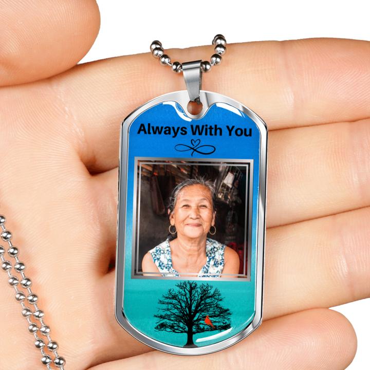 Always With You Dog-tag Memorial Necklace