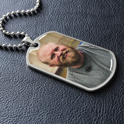 Photo Engraved Necklace Dog-Tag Memorial Gift