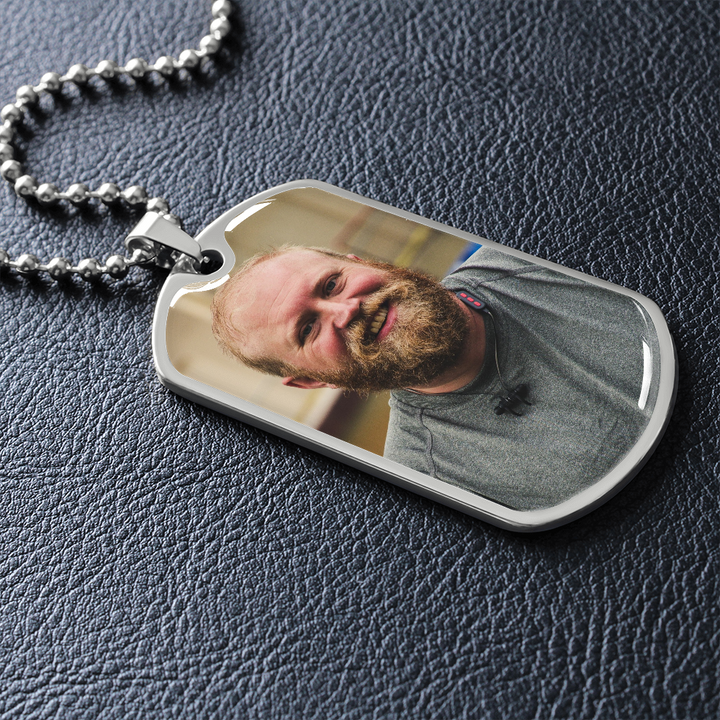 Custom Text Photo Engraved Military Dog-tag Necklace – Resting Angels