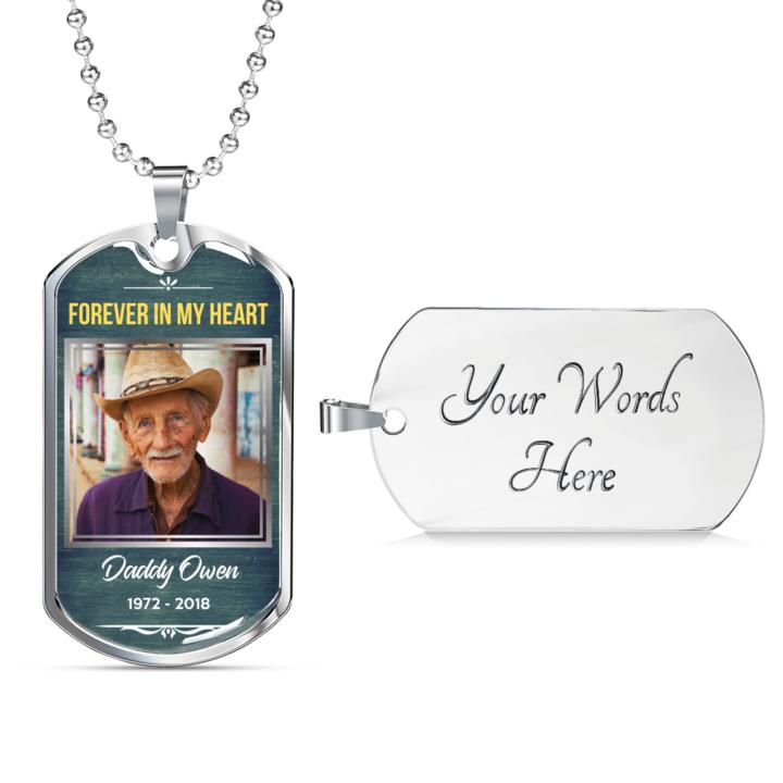 Forever In My Heart Dog-tag Photo Necklace
