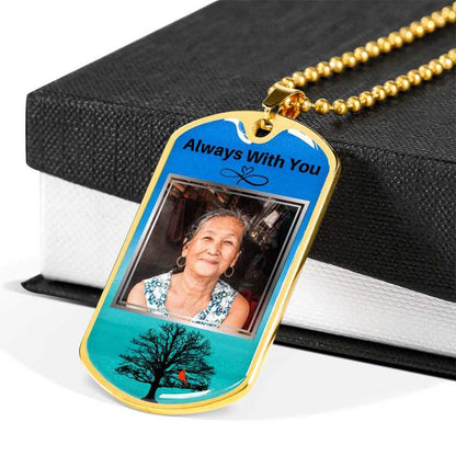 Always With You Dog-tag Memorial Necklace