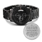 Customized Engraved Beautiful Chapters Black Chronograph Watch - Resting Angels