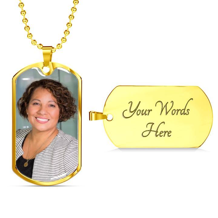 Photo Engraved Necklace Dog-Tag Memorial Gift