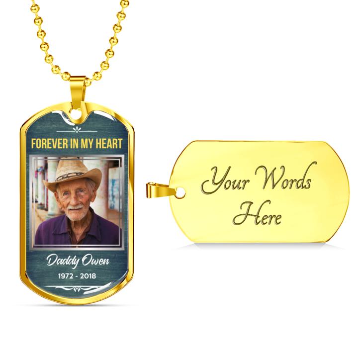Forever In My Heart Dog-tag Photo Necklace