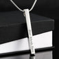 Engravable 2 Sided Memorial Bar Necklace