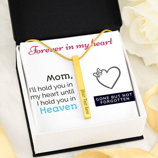 Personalized Engravable Bar Necklace For Mom - Resting Angels