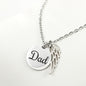 Dad Angel Wing Necklace With Message Card - Resting Angels