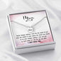 Mom Angel Wing Necklace With Message Card - Resting Angels
