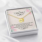 Mom Angel Wing Necklace With Message Card - Resting Angels
