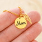 Mom Angel Wing Necklace With Message Card - Resting Angels