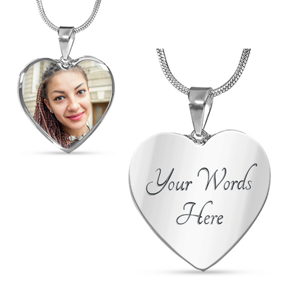 God Has You Heart Photo Memorial Necklace