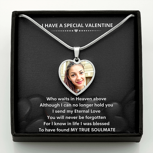 Special Valentine Heart Photo Memorial Necklace