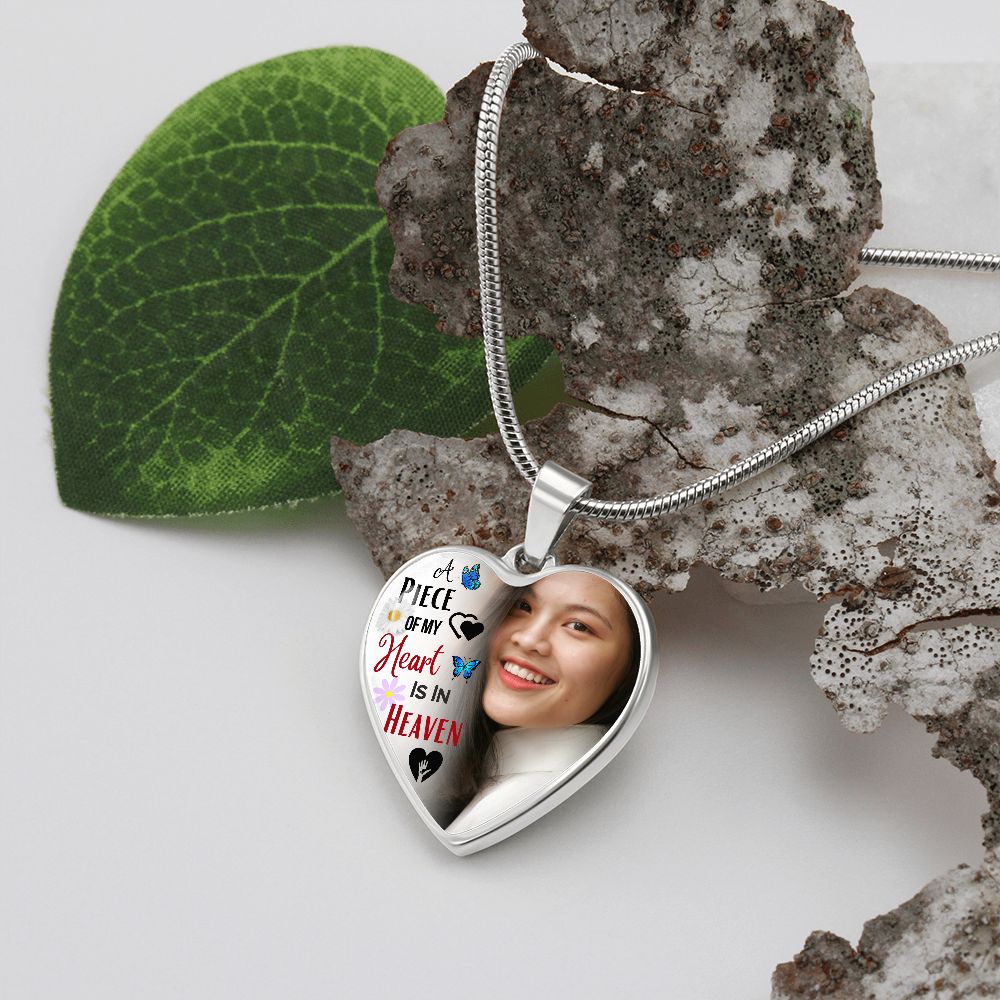 Piece of My Heart Photo Memorial Necklace